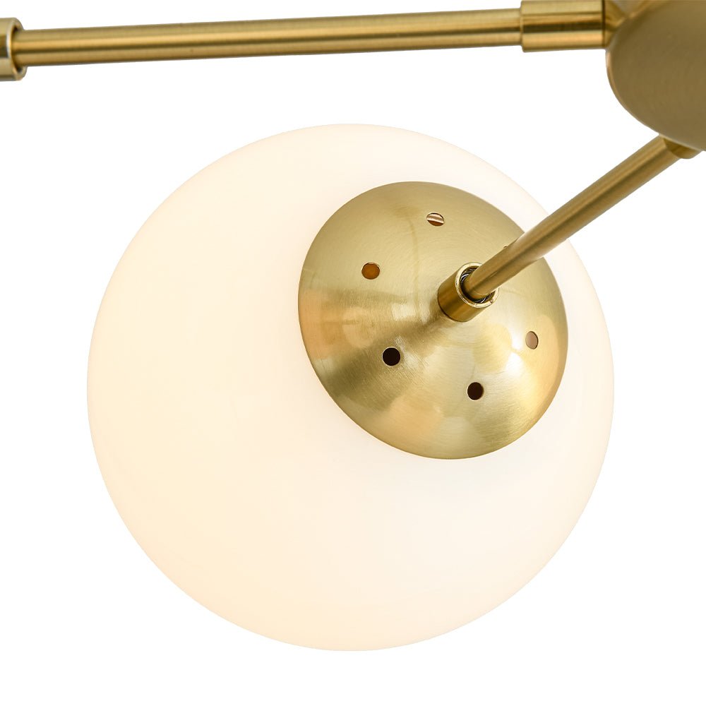 Xenuvia Mid-Century Sputnik Opal Glass Globe Chandelier
