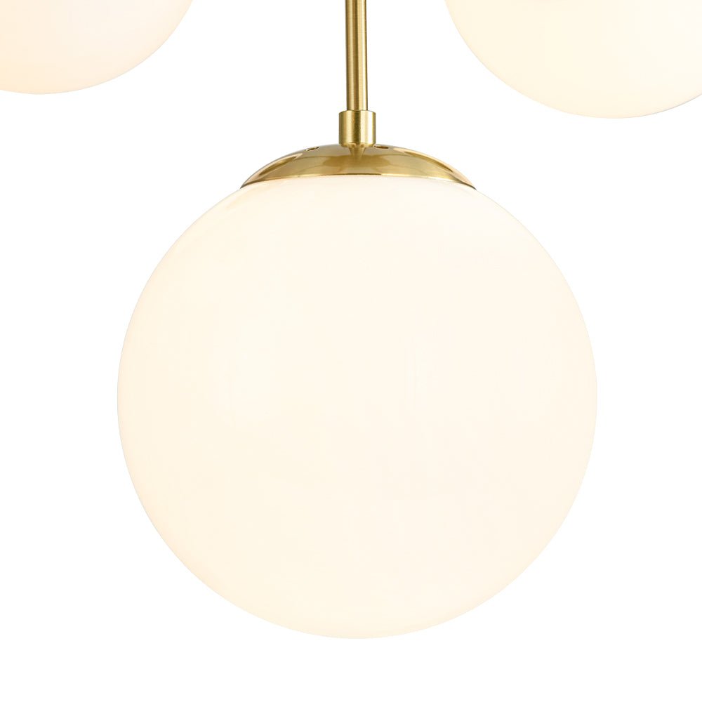 Xenuvia Mid-Century Sputnik Opal Glass Globe Chandelier