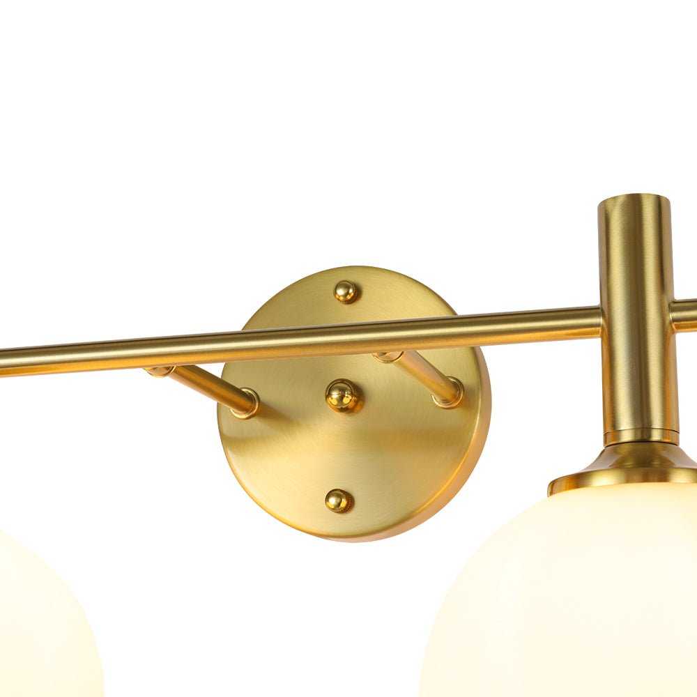 Kvennuvux Mid-Century Globe Glass Vanity Sconce - Lamp Copper