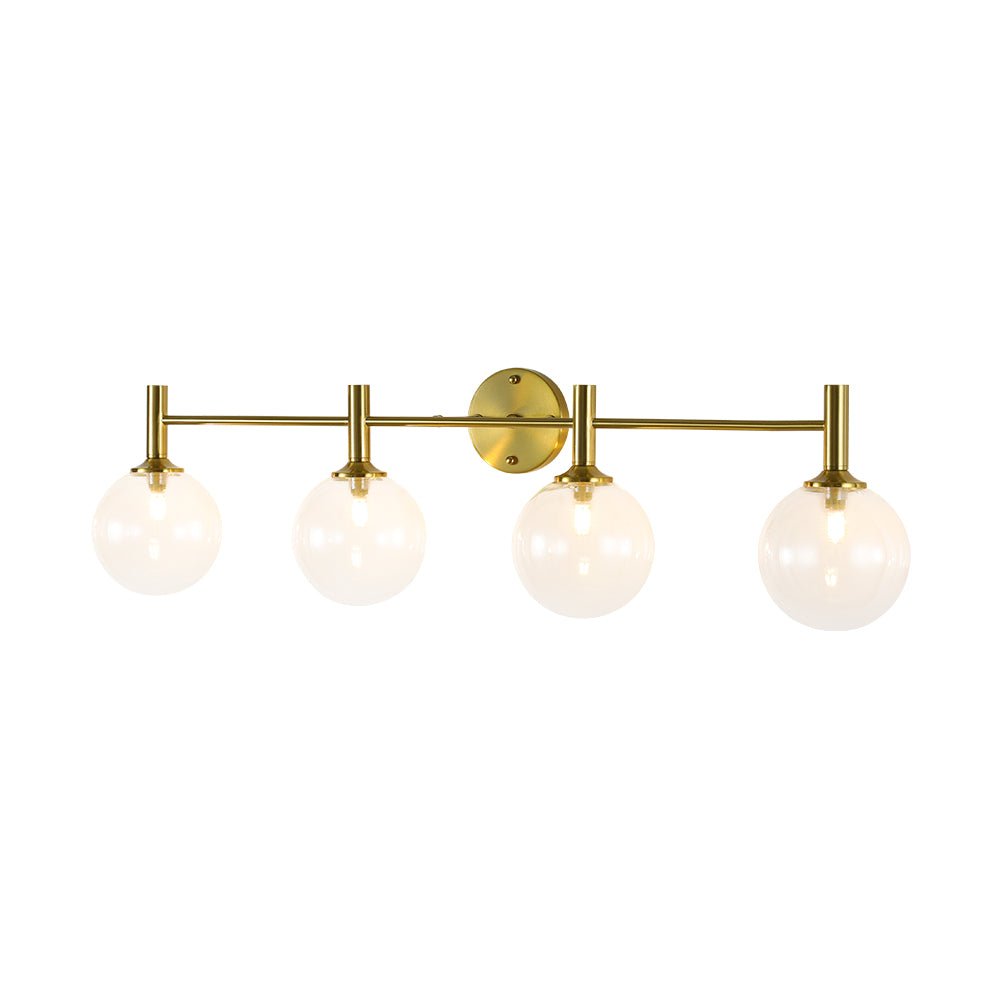 Kvennuvux Mid-Century Globe Glass Vanity Sconce - Lamp Copper
