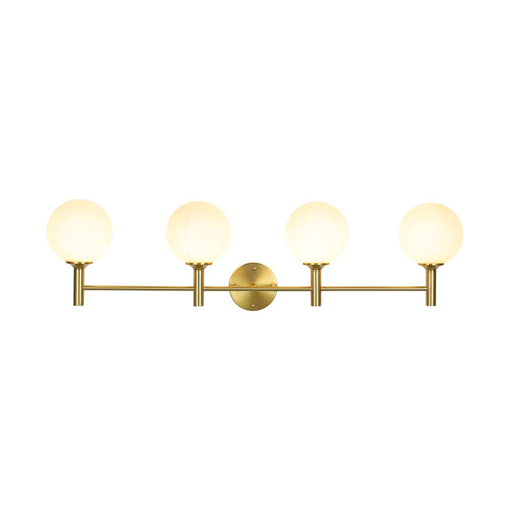 Kvennuvux Mid-Century Globe Glass Vanity Sconce - Lamp Copper