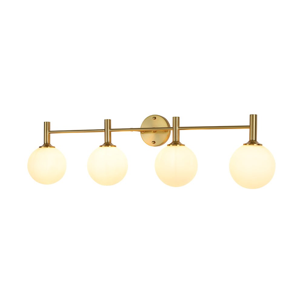 Kvennuvux Mid-Century Globe Glass Vanity Sconce - Lamp Copper