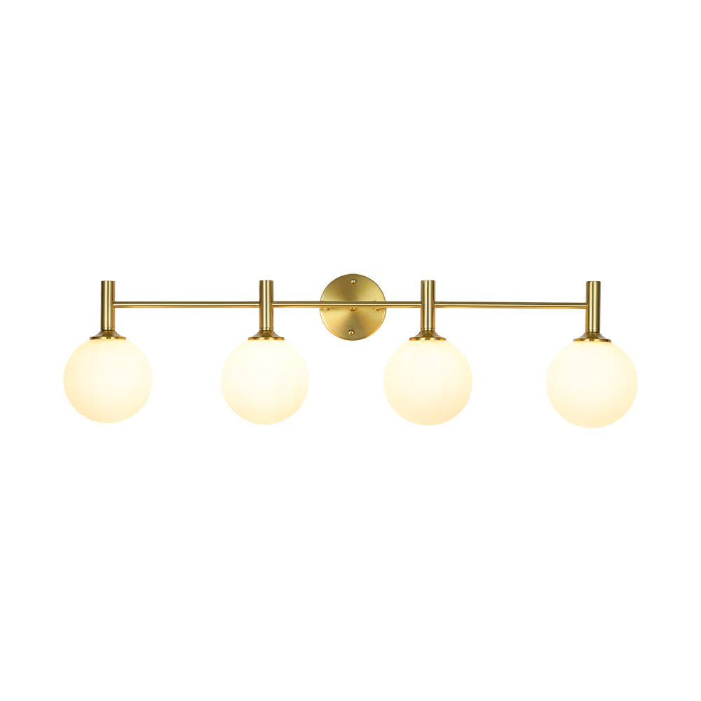 Kvennuvux Mid-Century Globe Glass Vanity Sconce - Lamp Copper