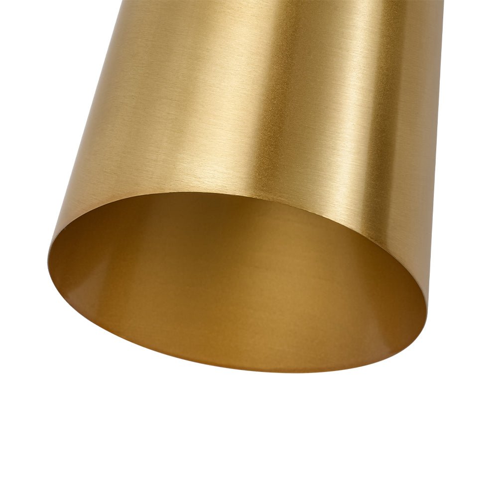 Caeluvum Mid-Century Brushed Dual Cone Metal Wall Lamp
