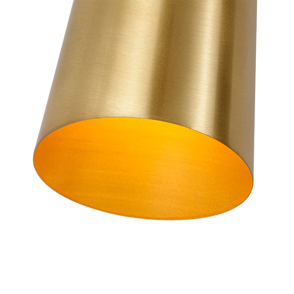 Caeluvum Mid-Century Brushed Dual Cone Metal Wall Lamp