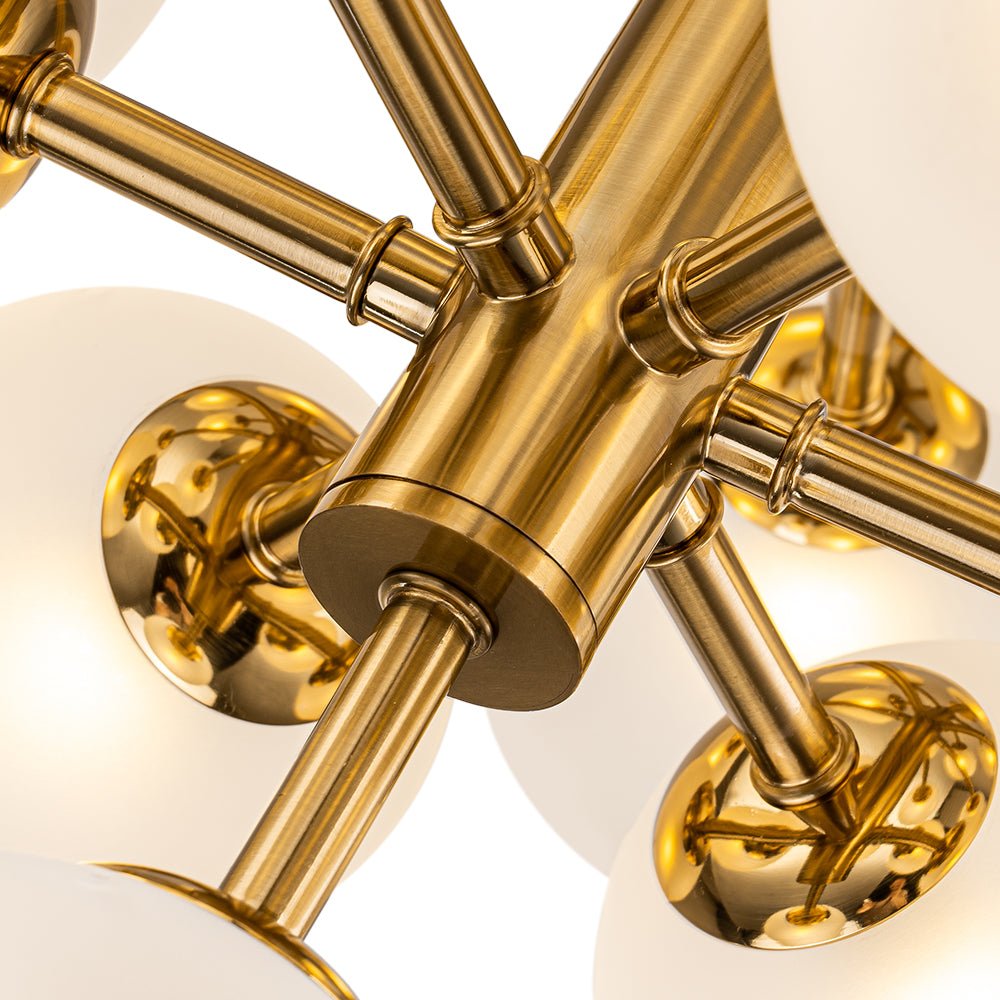 Xenulix Mid-Century Sputnik Glass Chandelier