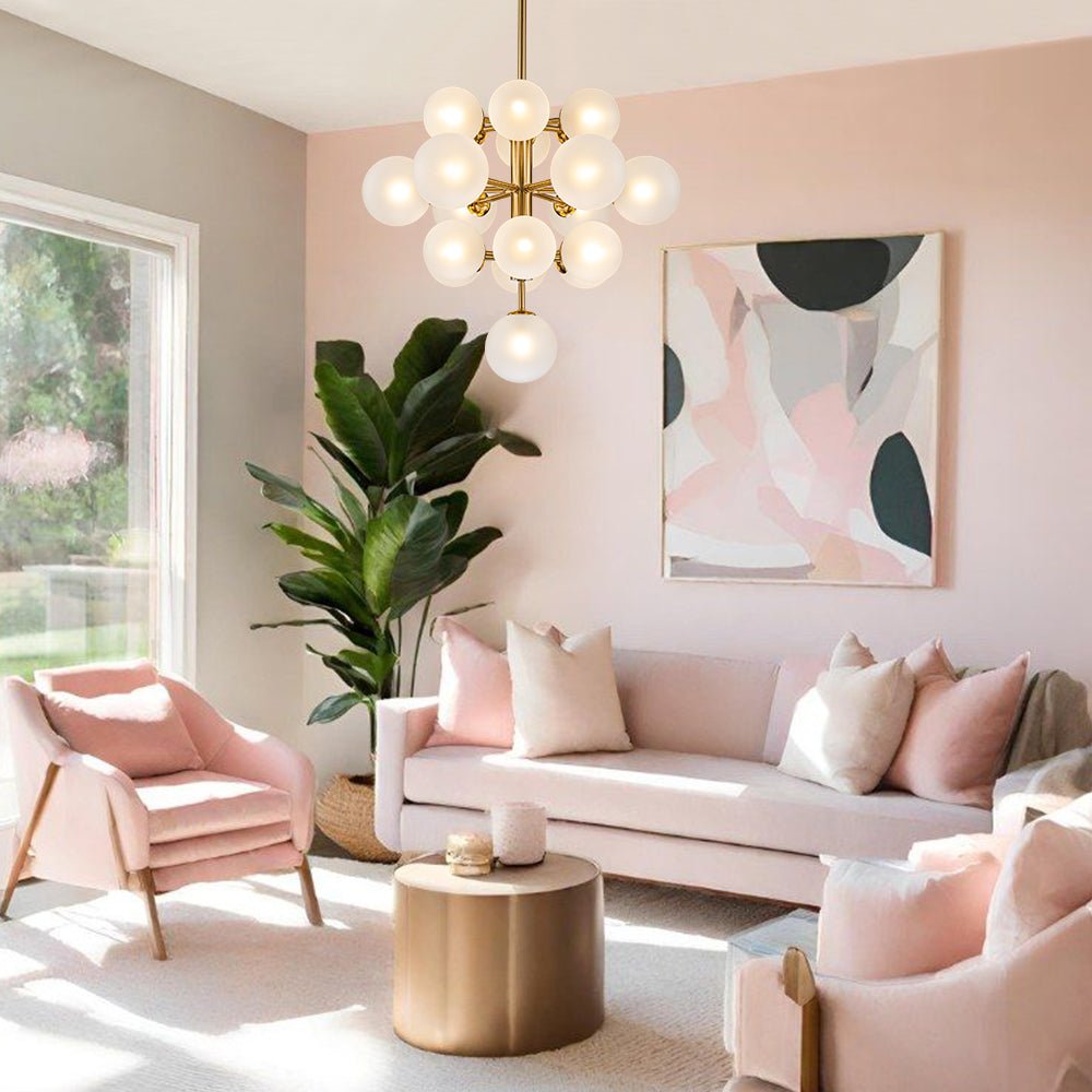 Xenulix Mid-Century Sputnik Glass Chandelier