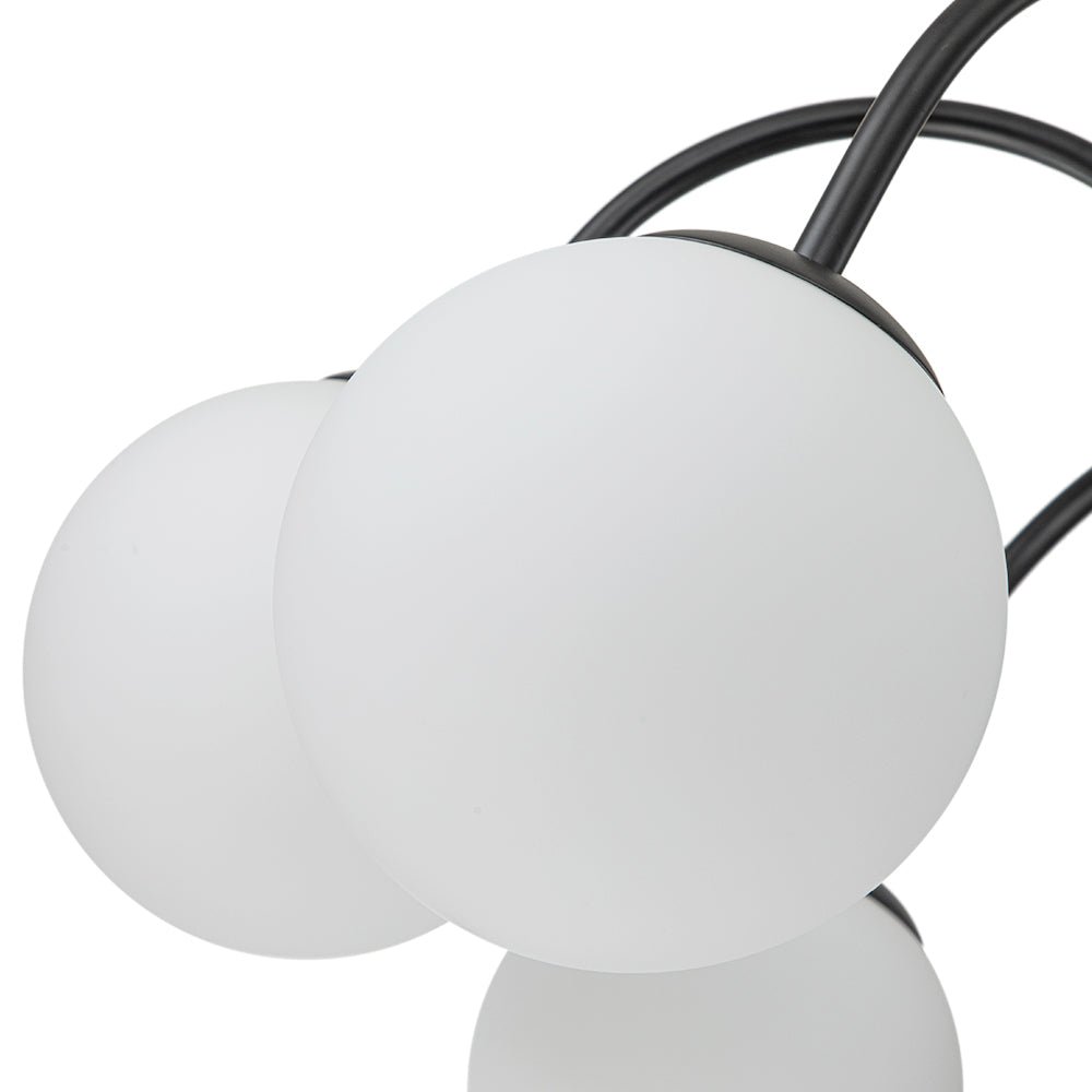 Ostruvo Mid-Century Frosted Glass Chandelier