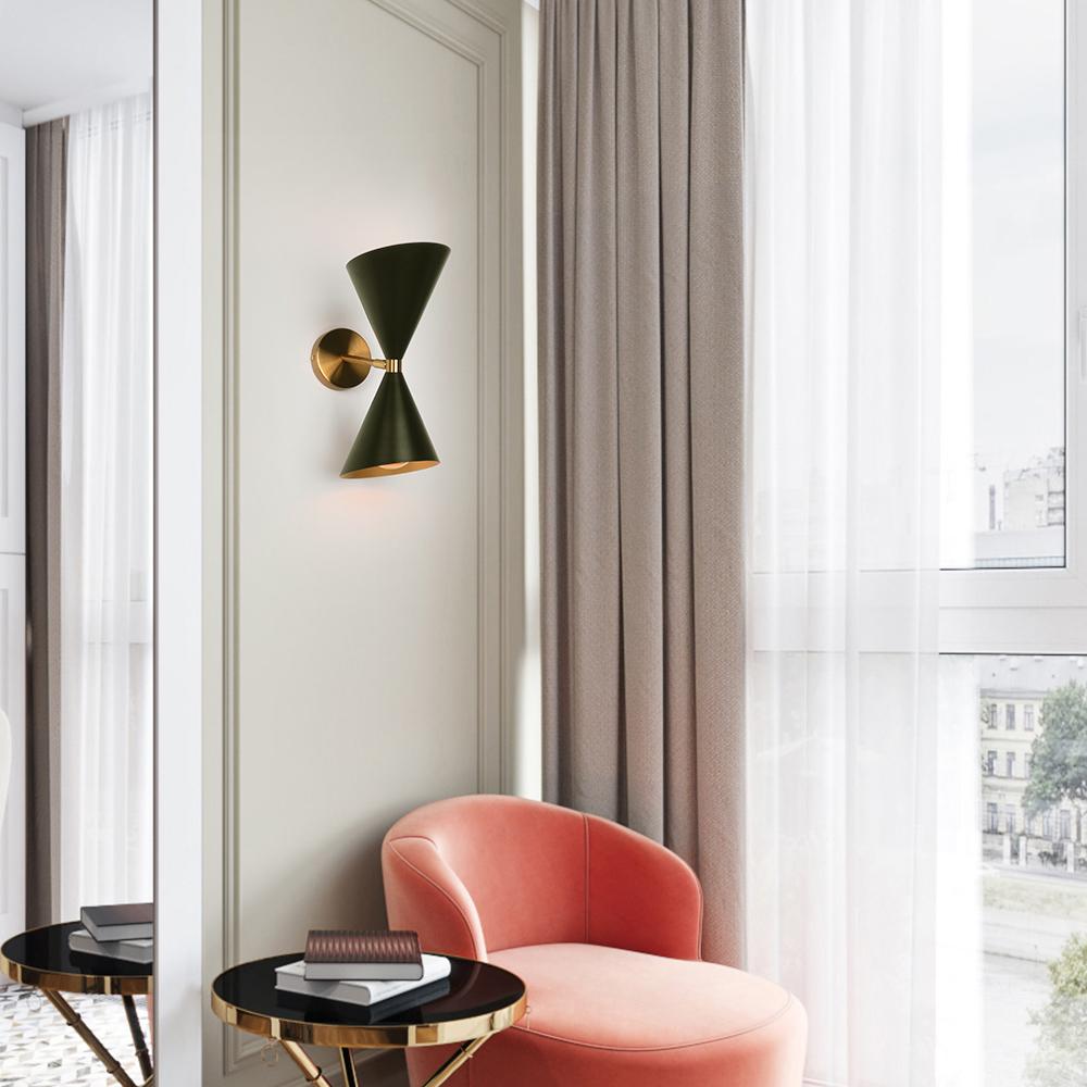 Lunora Mid-Century Modern Metal Wall Sconce