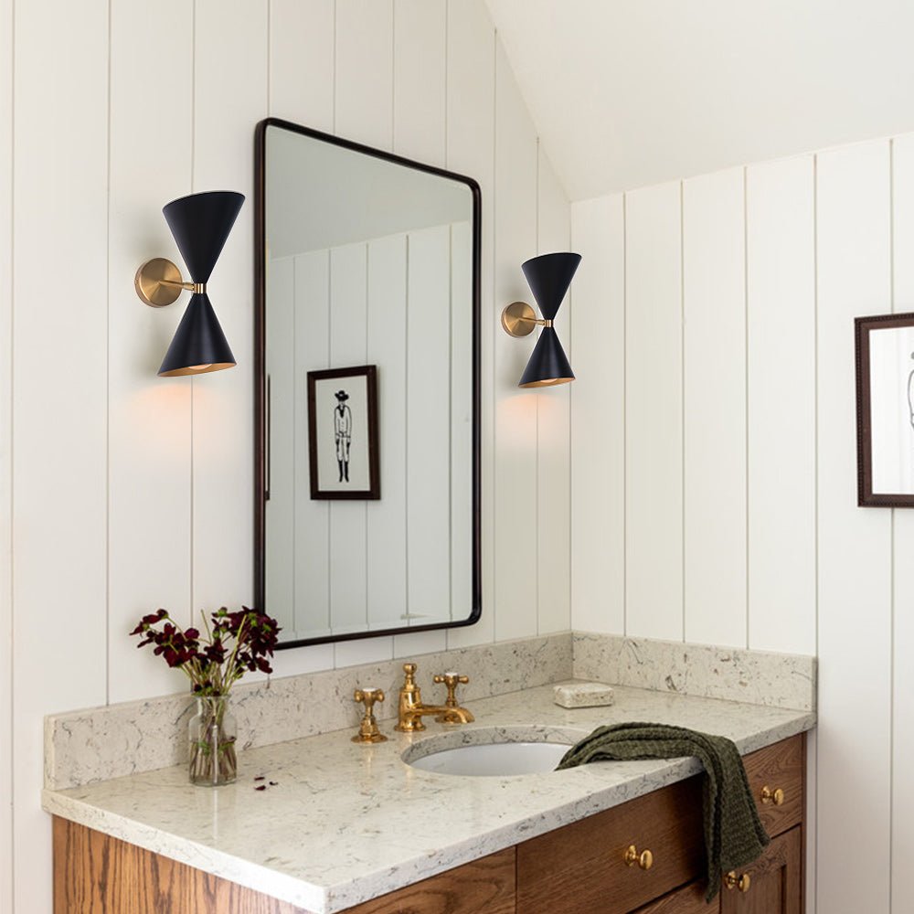 Lunora Mid-Century Modern Metal Wall Sconce