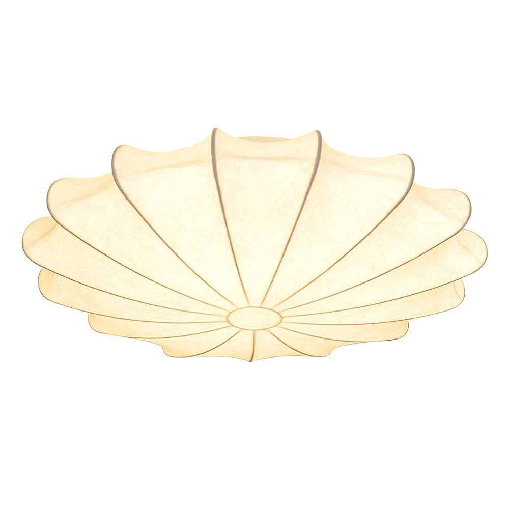 Lunari Mid-Century Modern Silk Flush Mount Light