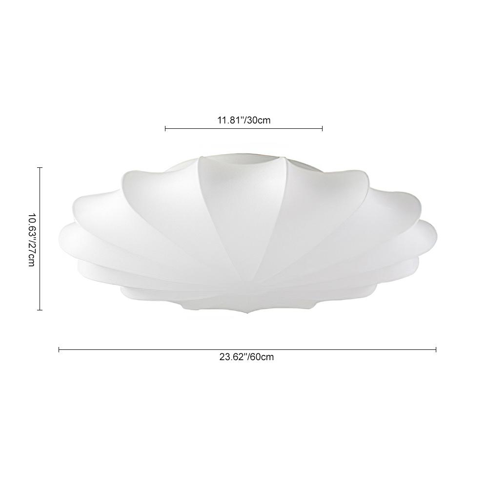 Lunari Mid-Century Modern Silk Flush Mount Light
