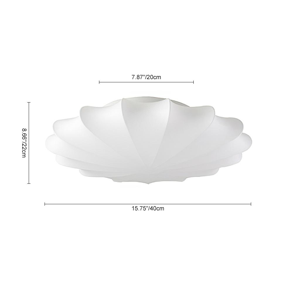 Lunari Mid-Century Modern Silk Flush Mount Light
