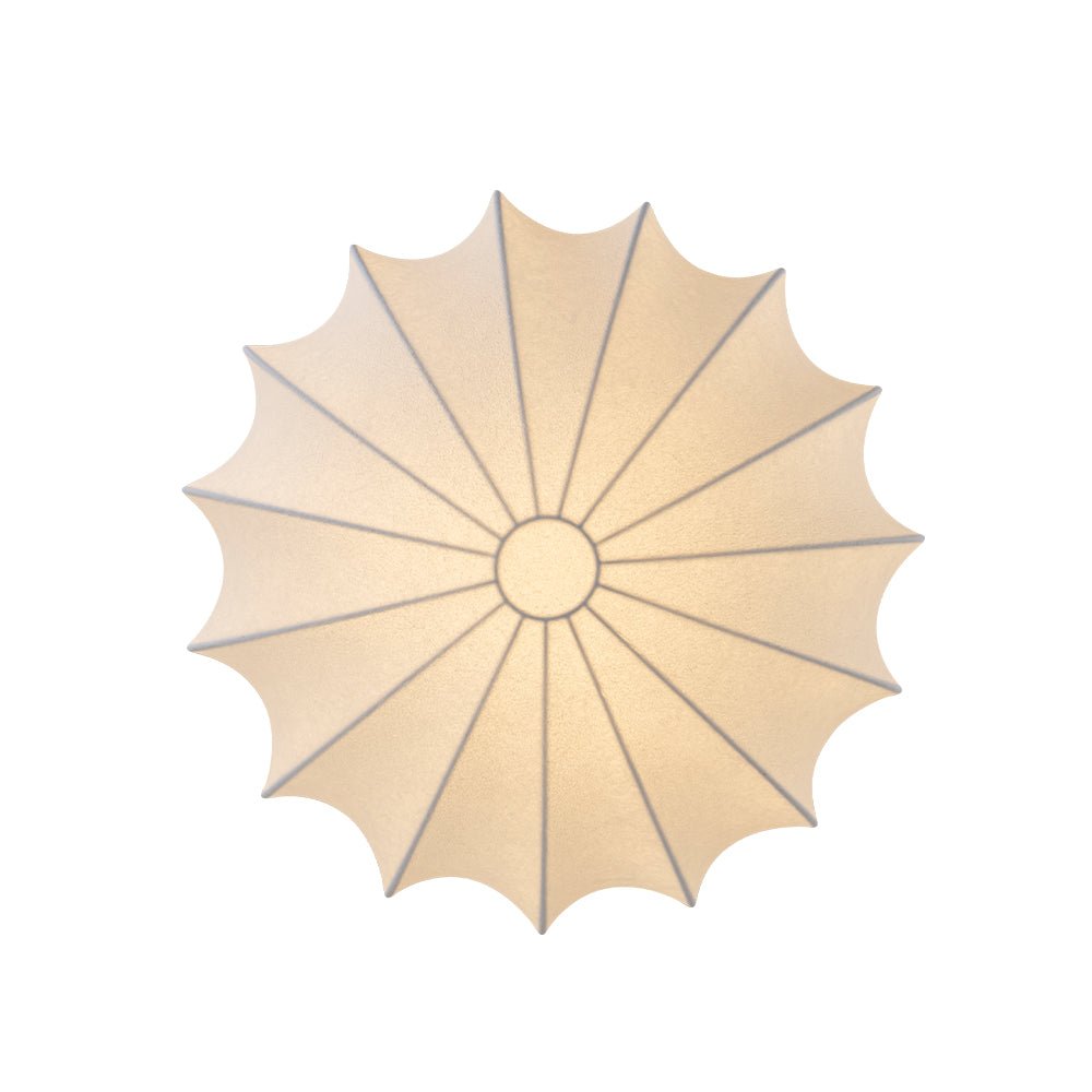 Lunari Mid-Century Modern Silk Flush Mount Light