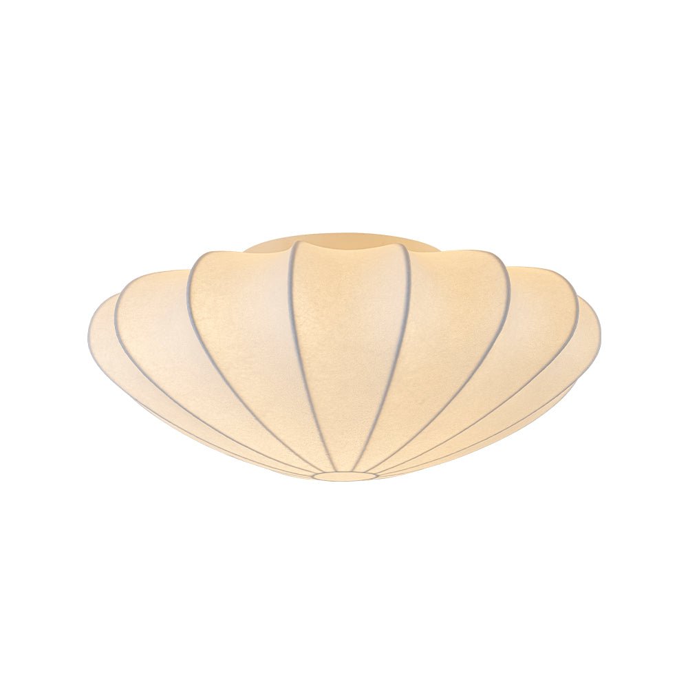 Lunari Mid-Century Modern Silk Flush Mount Light