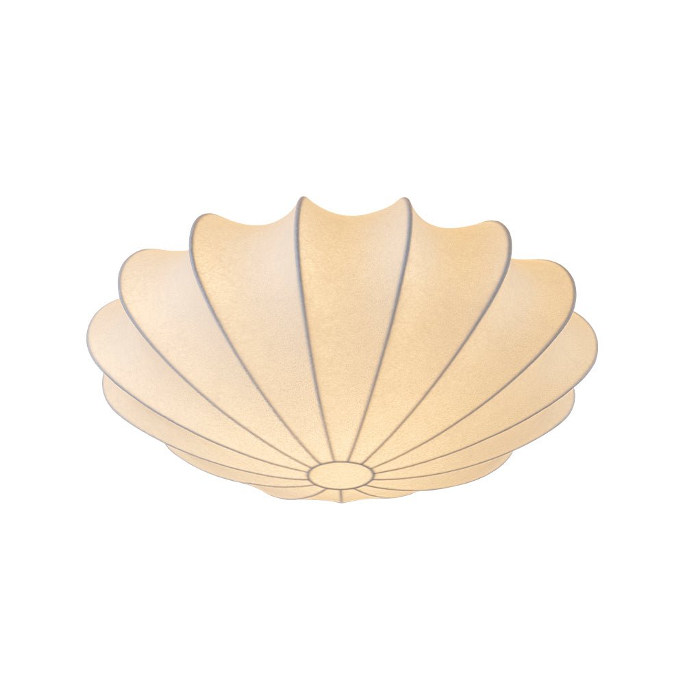 Lunari Mid-Century Modern Silk Flush Mount Light