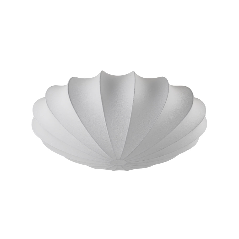Lunari Mid-Century Modern Silk Flush Mount Light