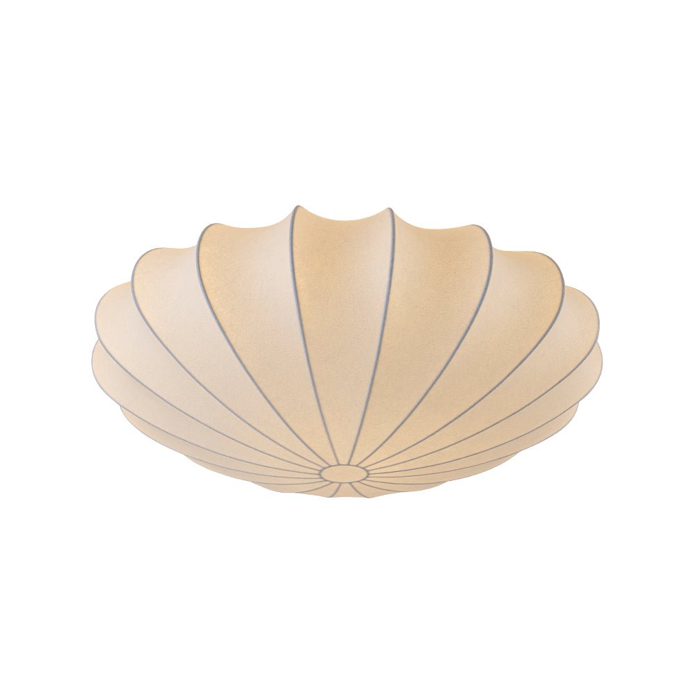 Lunari Mid-Century Modern Silk Flush Mount Light