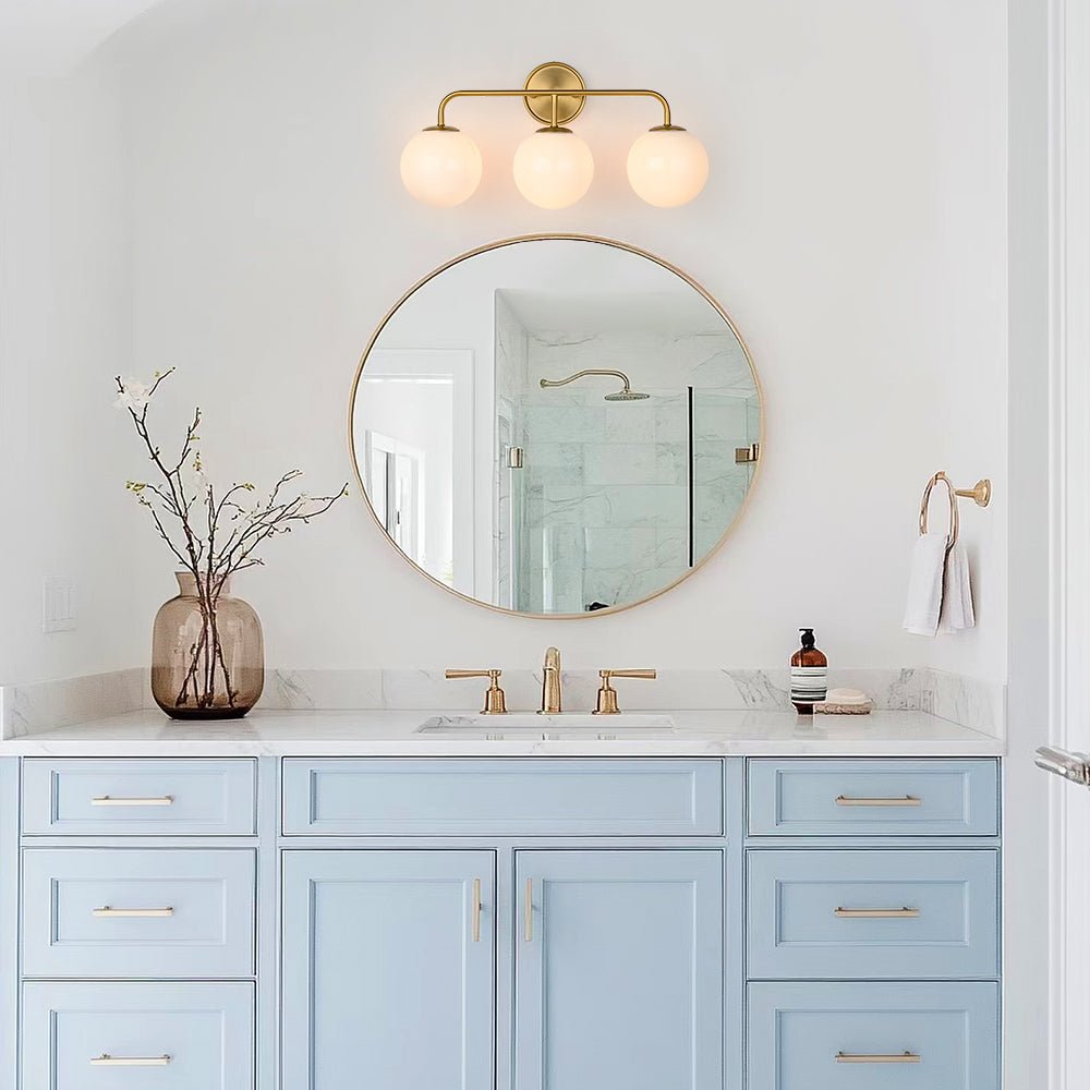 Eirikulix Mid-century Shine Opal Glass Vanity Light