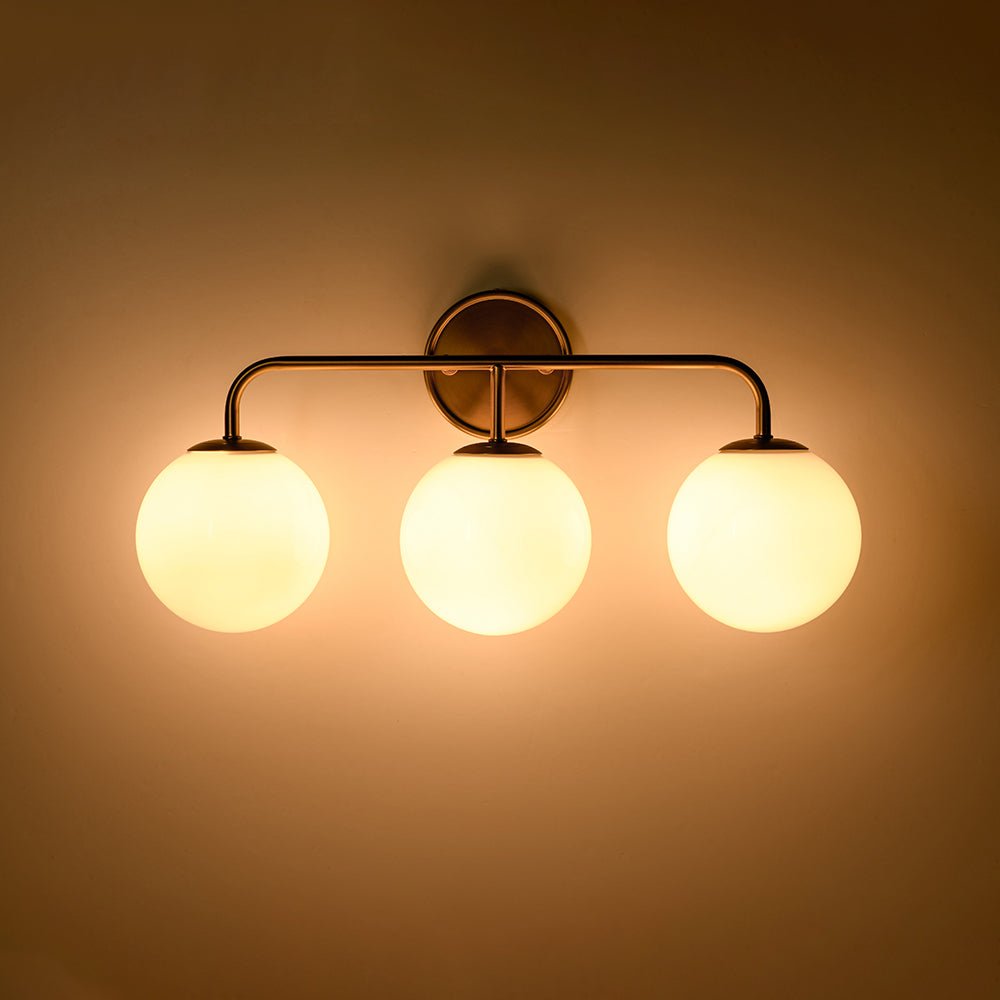 Eirikulix Mid-century Shine Opal Glass Vanity Light
