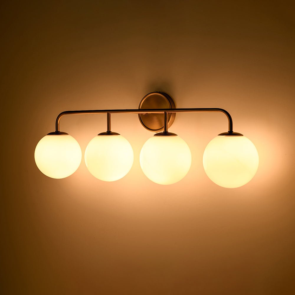 Eirikulix Mid-century Shine Opal Glass Vanity Light