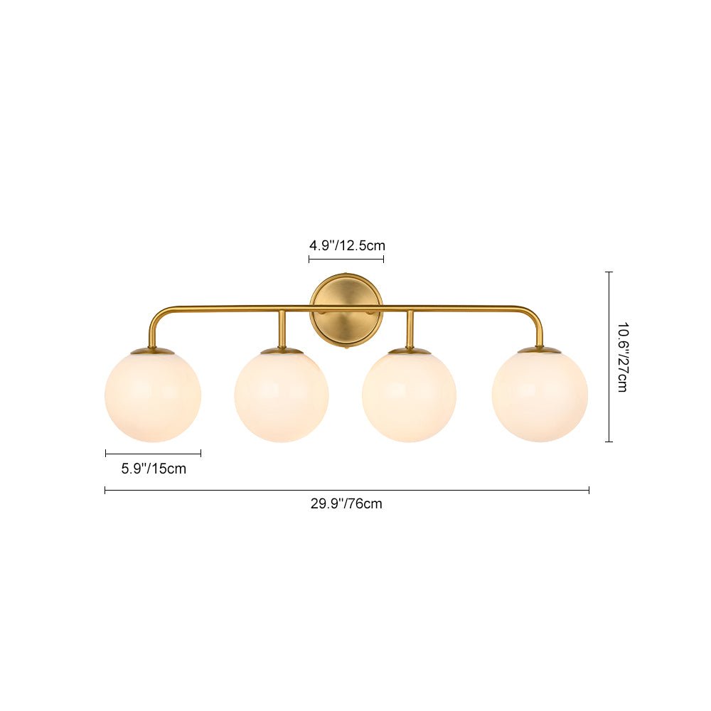 Eirikulix Mid-century Shine Opal Glass Vanity Light