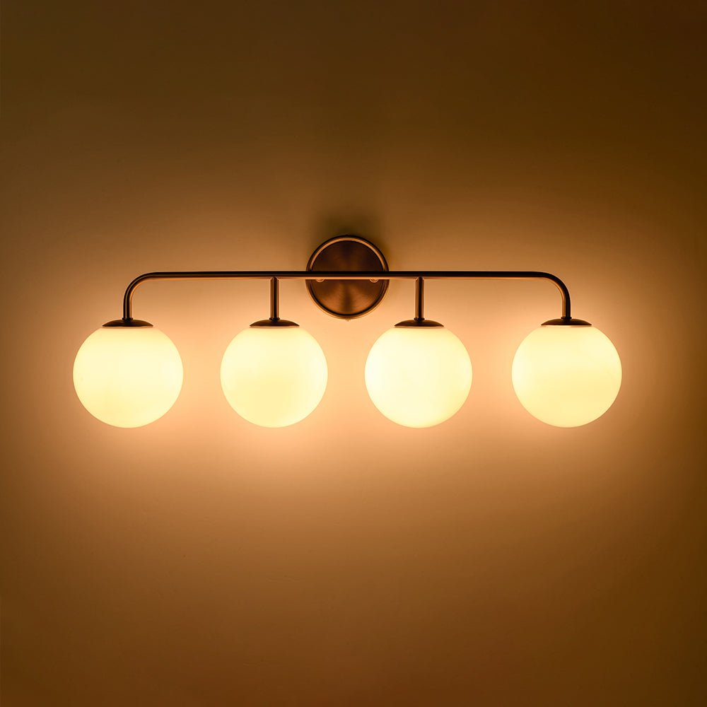 Eirikulix Mid-century Shine Opal Glass Vanity Light