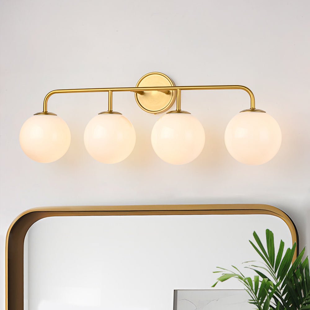 Eirikulix Mid-century Shine Opal Glass Vanity Light