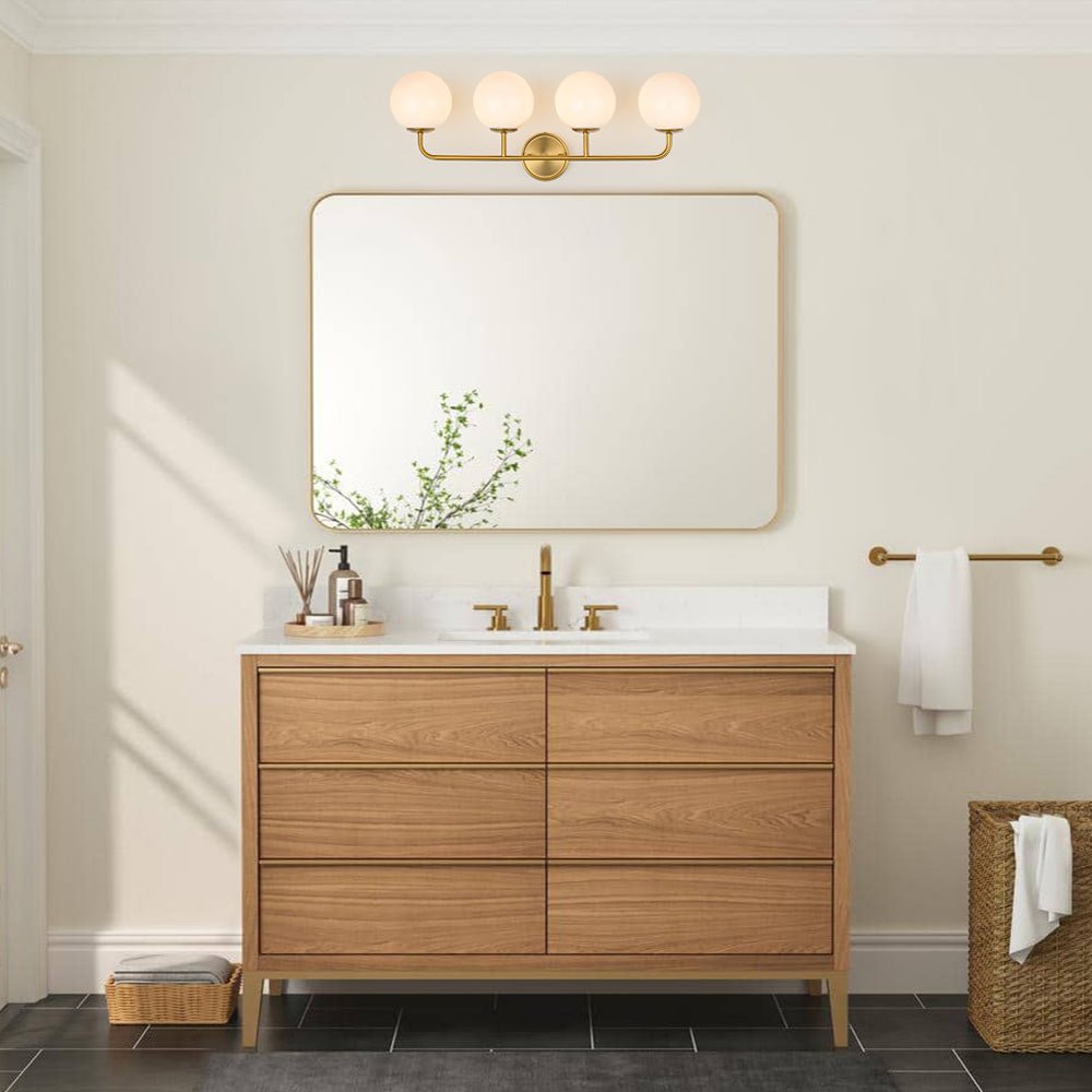Eirikulix Mid-century Shine Opal Glass Vanity Light