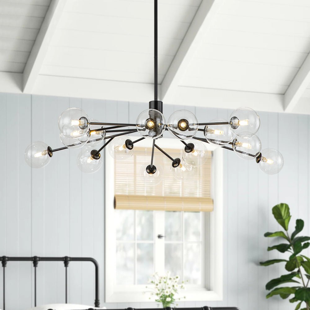Milda Mid Century Sputnik Glass Chandelier