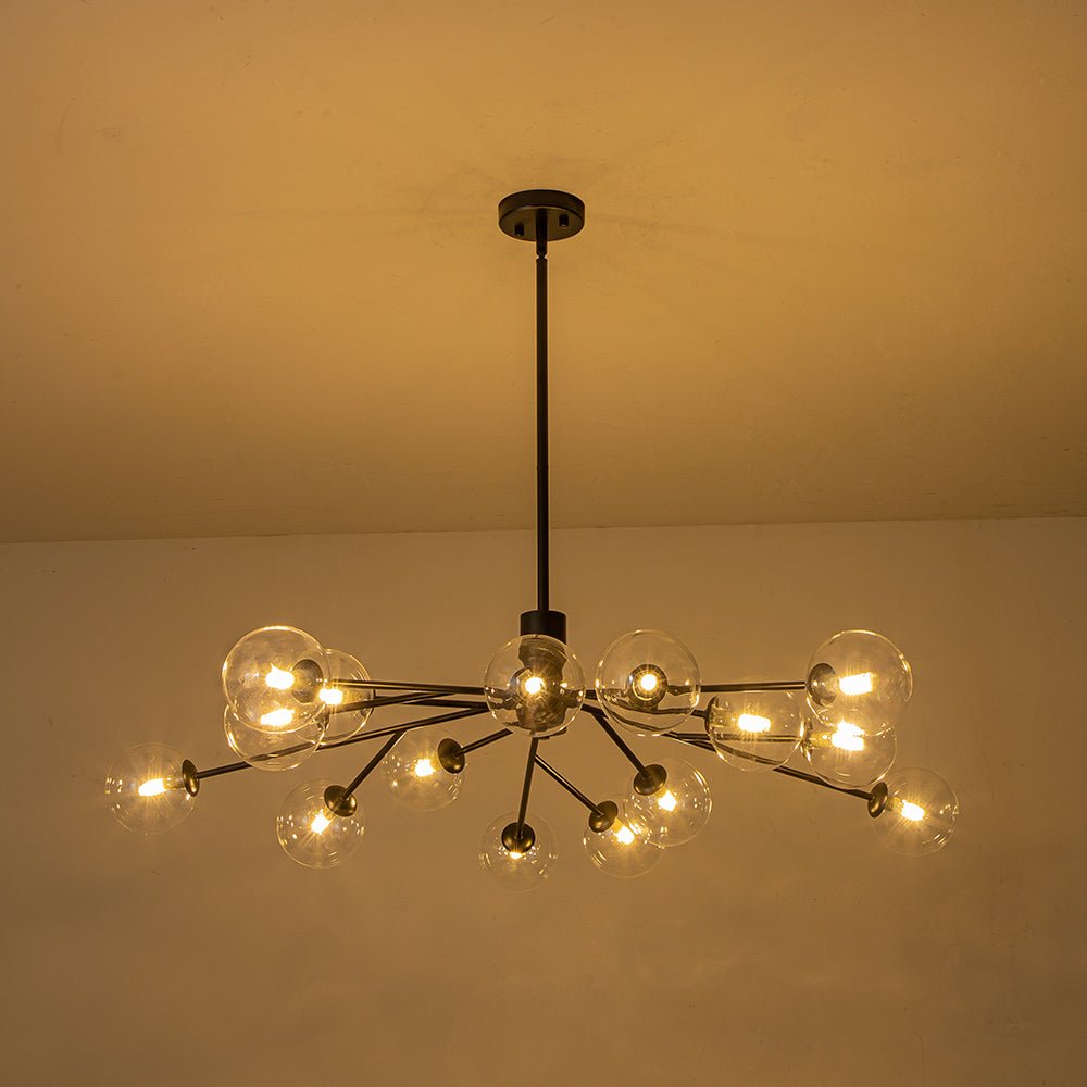 Milda Mid Century Sputnik Glass Chandelier