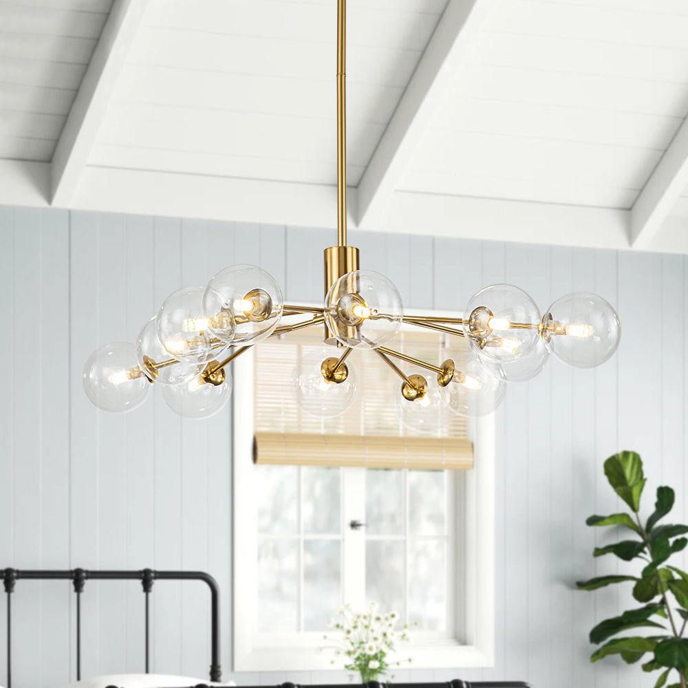 Milda Mid Century Sputnik Glass Chandelier