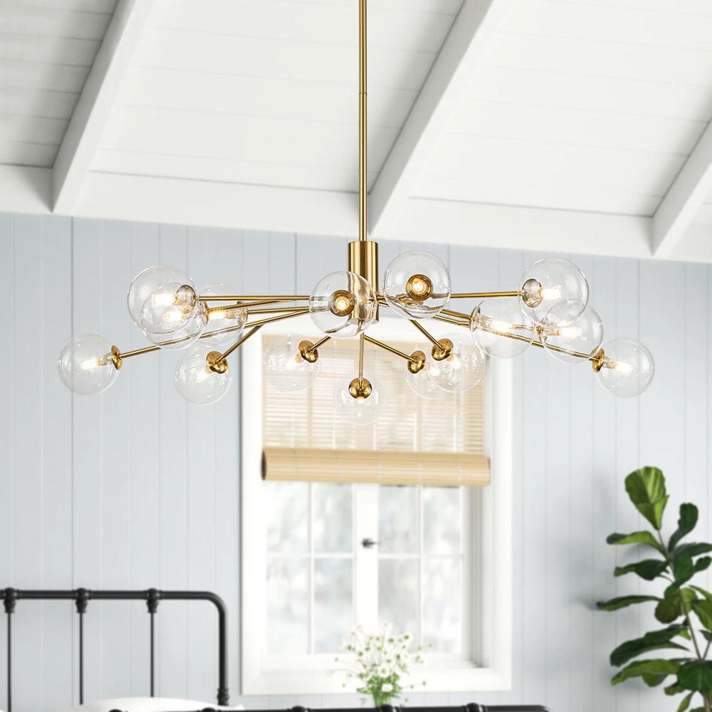Milda Mid Century Sputnik Glass Chandelier