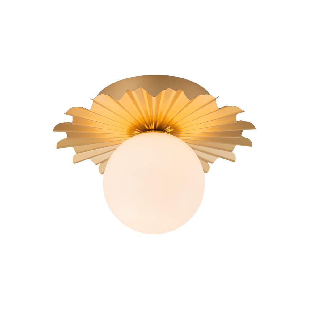 Aevuvo Mid-Century Sunburst Opal Glass Ceiling Light