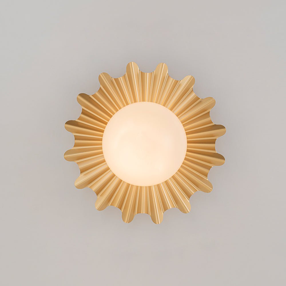 Aevuvo Mid-Century Sunburst Opal Glass Ceiling Light