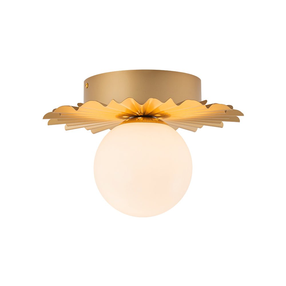 Aevuvo Mid-Century Sunburst Opal Glass Ceiling Light