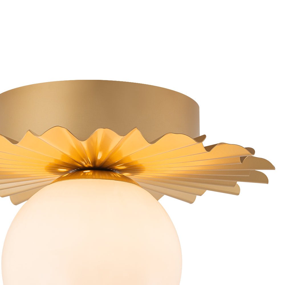 Aevuvo Mid-Century Sunburst Opal Glass Ceiling Light