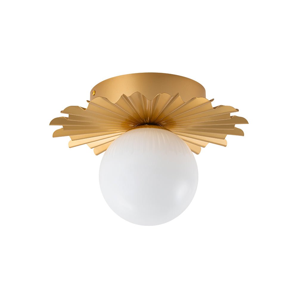 Aevuvo Mid-Century Sunburst Opal Glass Ceiling Light