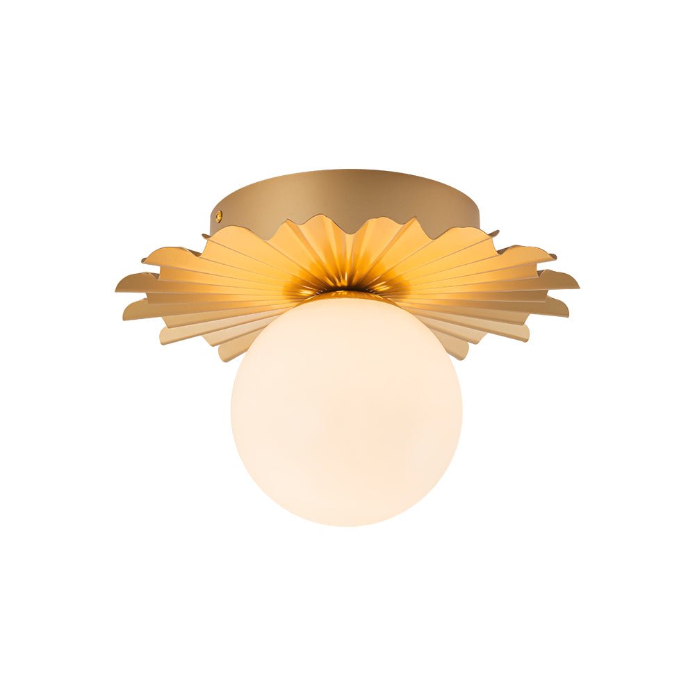 Aevuvo Mid-Century Sunburst Opal Glass Ceiling Light