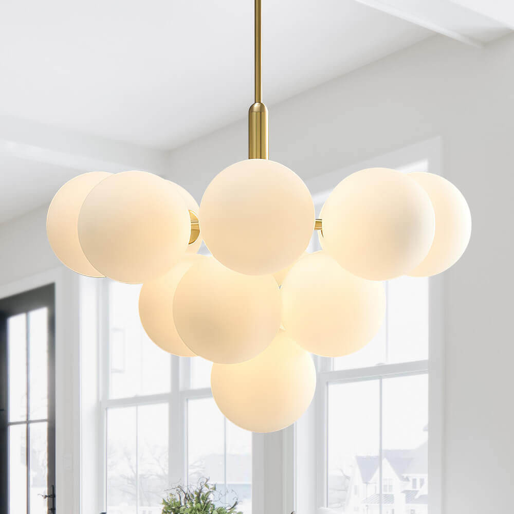Eloria Modern Metal Glass Chandelier
