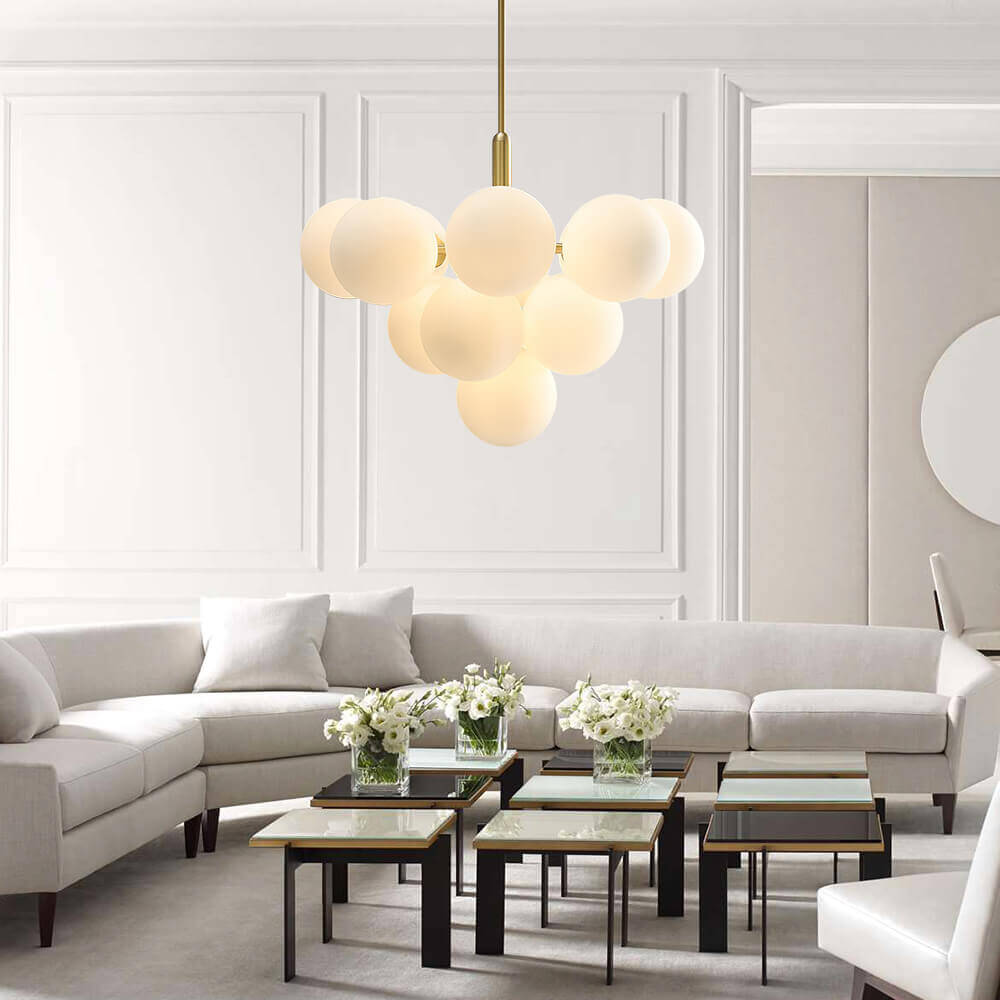 Eloria Modern Metal Glass Chandelier