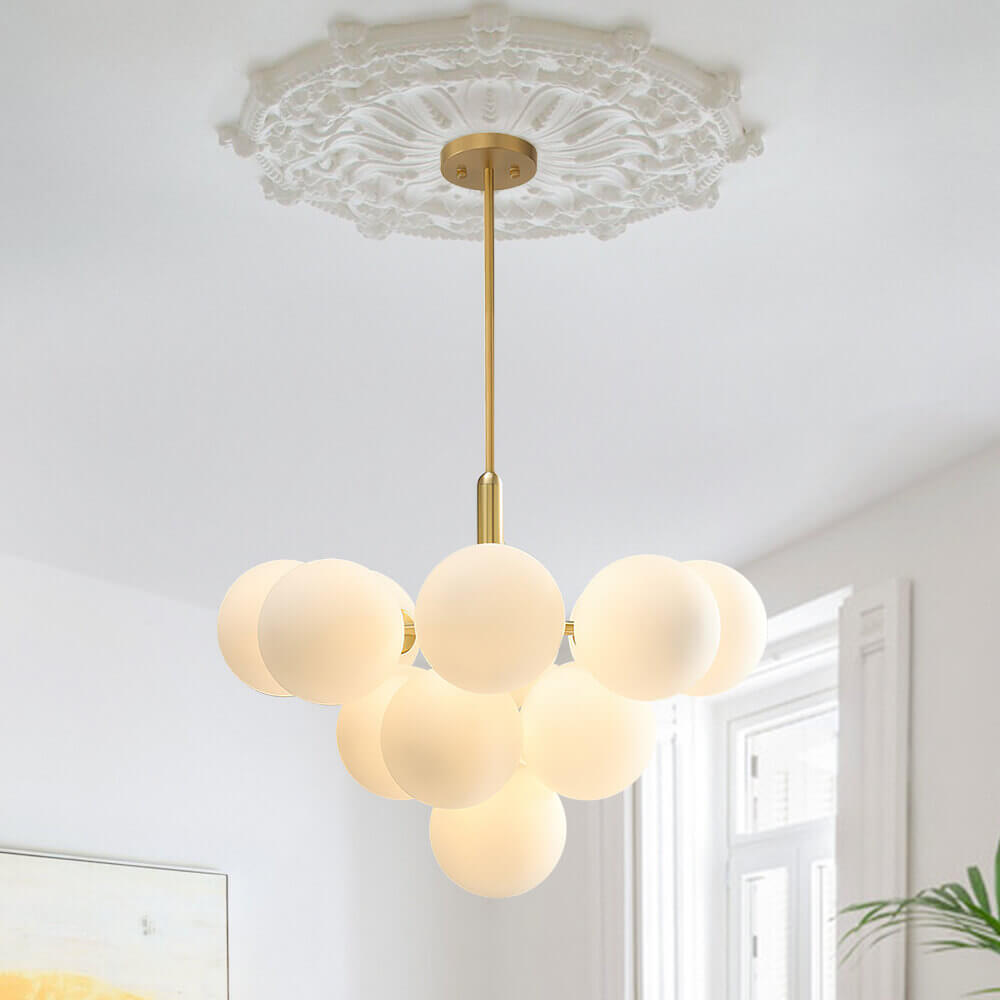 Eloria Modern Metal Glass Chandelier