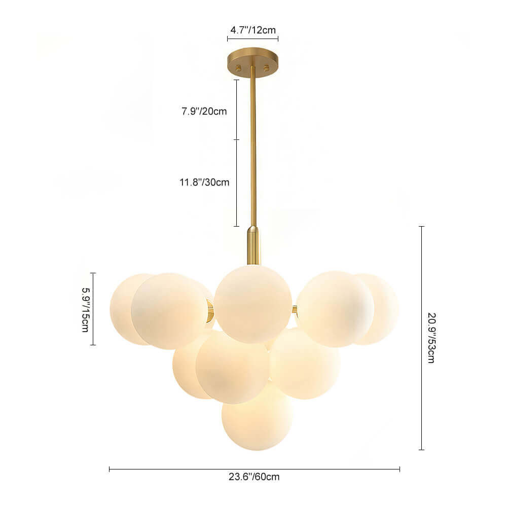 Eloria Modern Metal Glass Chandelier
