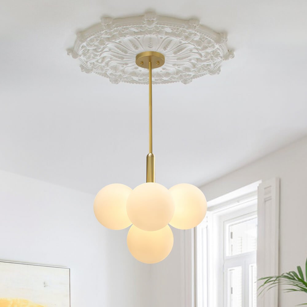Eloria Modern Metal Glass Chandelier