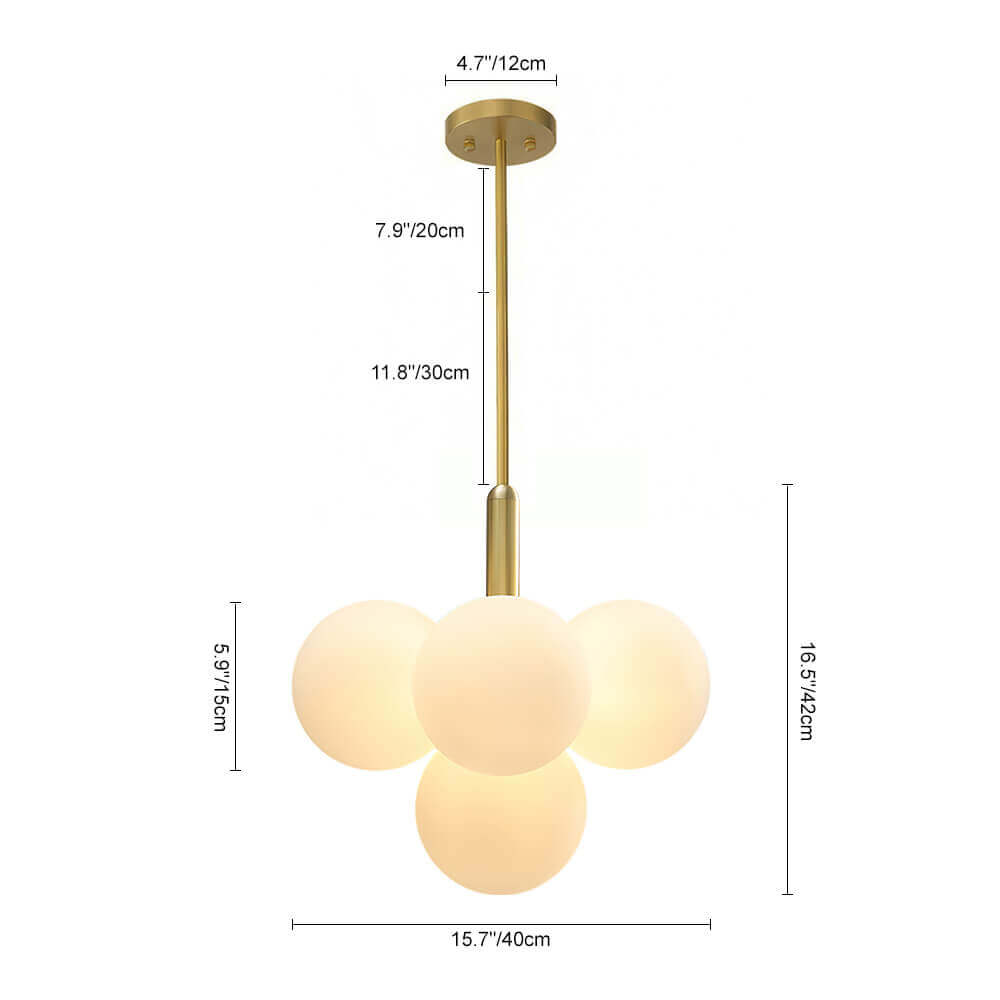 Eloria Modern Metal Glass Chandelier