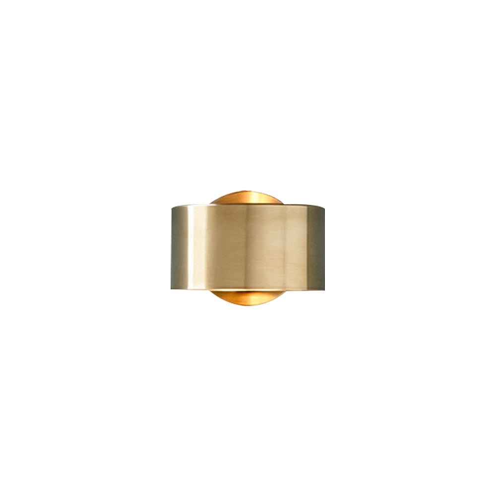 Zorunix Minimalist Brass Drum Metal Wall Light