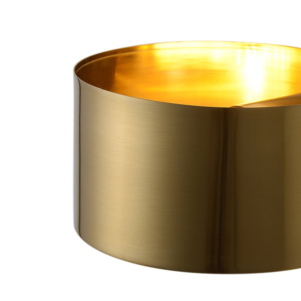 Zorunix Minimalist Brass Drum Metal Wall Light