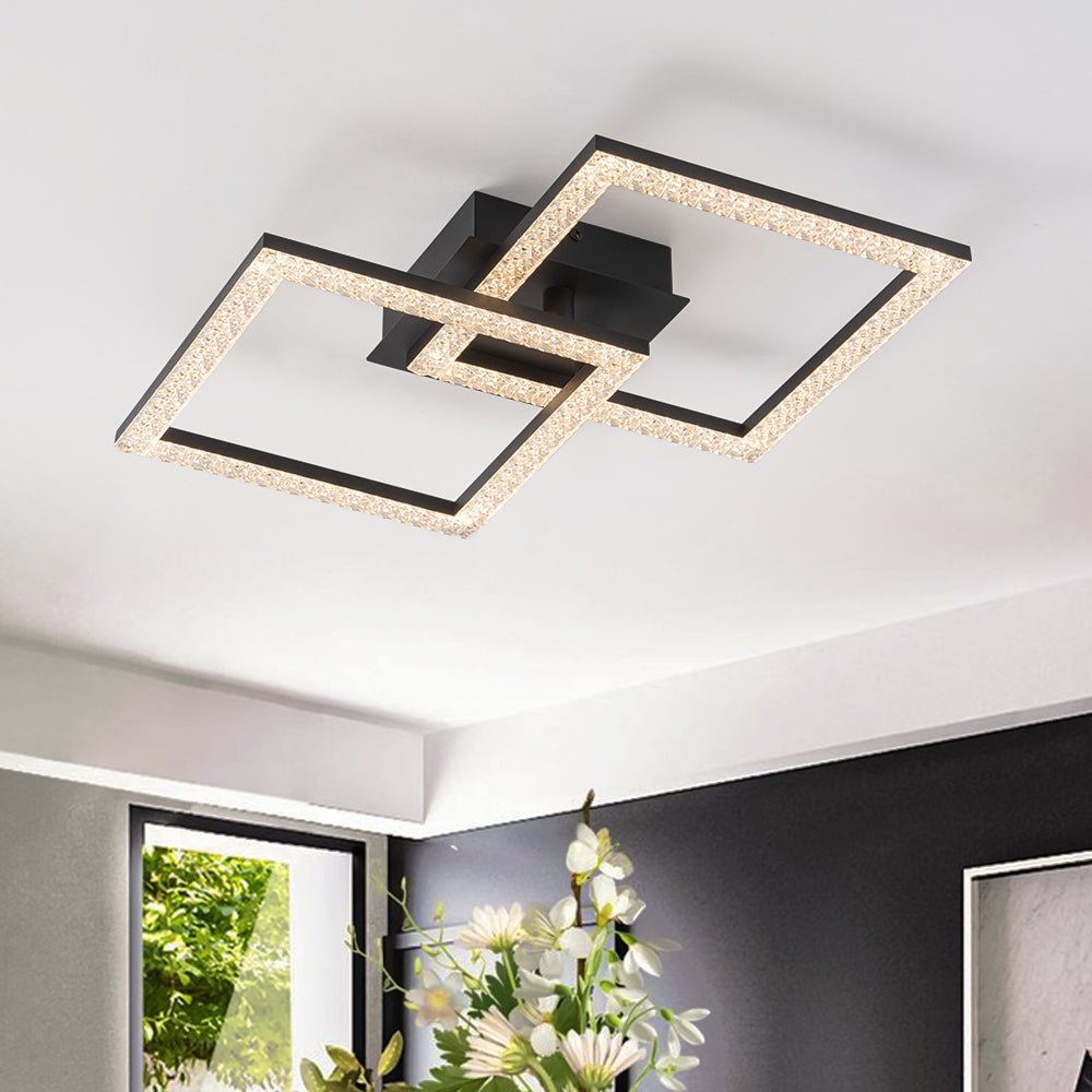 Mjolkuvux Minimalist Dimmable Metal Semi Flush Mount Ceiling Light