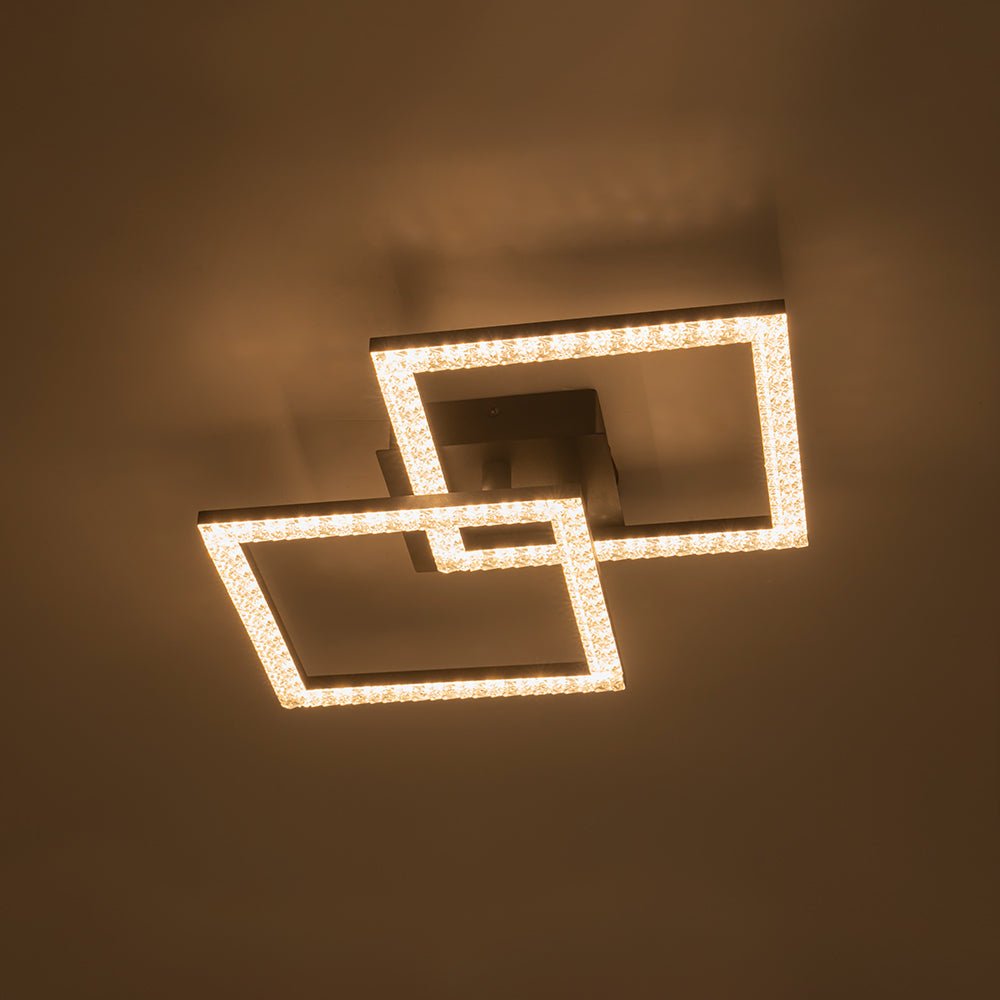 Mjolkuvux Minimalist Dimmable Metal Semi Flush Mount Ceiling Light - Lamp Copper