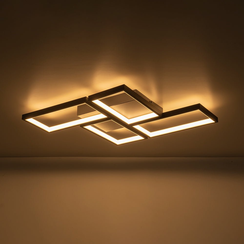 Caelan Minimalist LED Metal Semi Flush Mount Ceiling Light